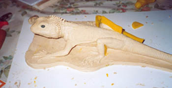 Sculpture d'un Rynchoc�phale